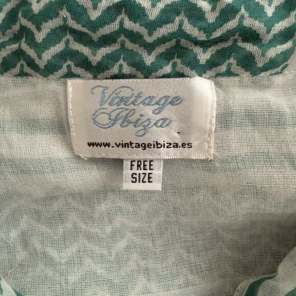 Vintage Ibiza Long Sleeve Cotton Maxi Dress Free Size - Picture 8 of 14